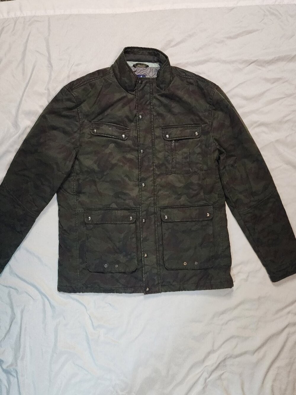 Johnnie-O Coburn Camo Utility Field Jacket Men’s L Quilted Military